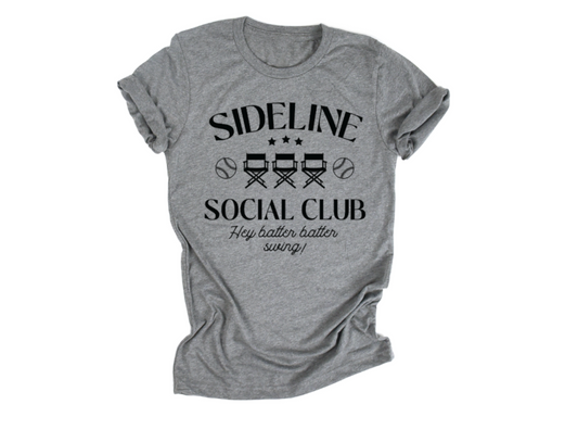 Baseball Tee, Sideline Social Club Baseball Tee