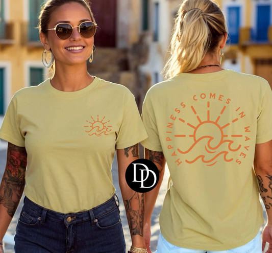 Happiness Comes in Waves T-Shirt