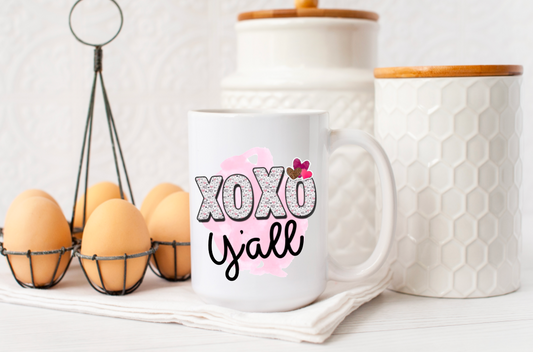 XOXO Y'all Valentine's Day Coffee Mug