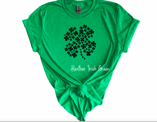 Lucky Green Clover Graphic Tee for St. Patrick's Day