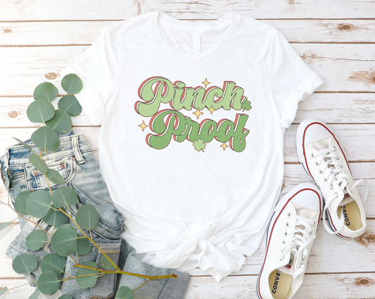 St. Patrick's Day Pinch Proof Graphic Tee - Lucky Clover Shirt