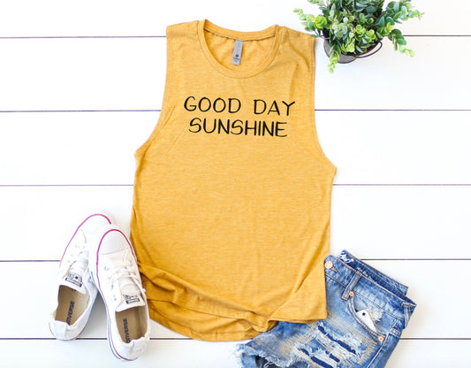 Good Day Sunshine Boho Tank Top, Muscle Tank Tops, Yoga Tank, Bohemian Clothing, Summer Fashion