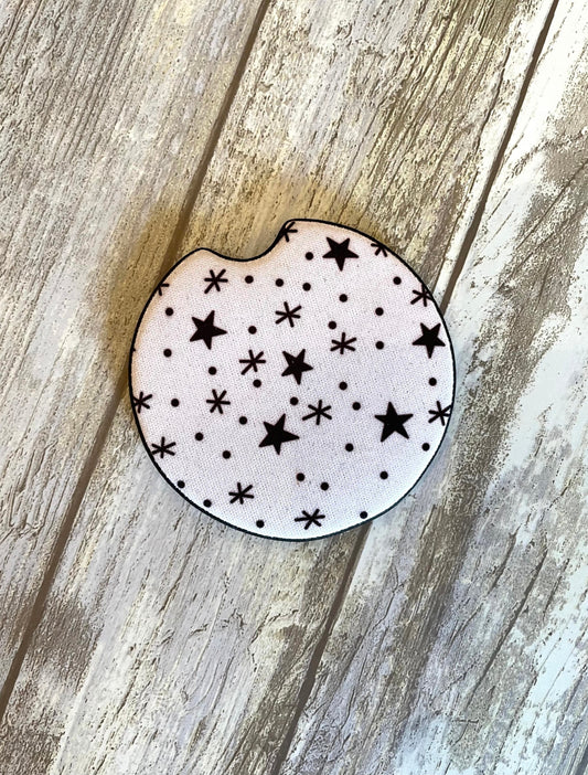 Star Car Coasters - Set of 2 Car Coasters - Star Pattern Coasters - Gift for Car Lover - Car Decor