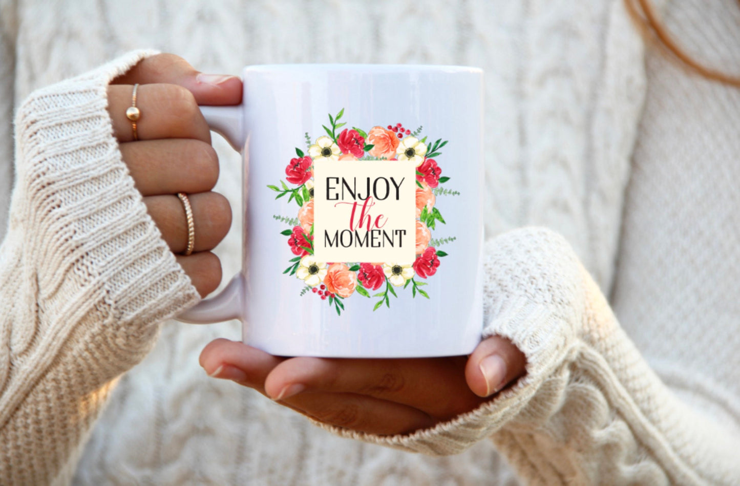 Enjoy the Moment Ceramic Mug, Ceramic Mug, 11 Ounce Mug, 15 Ounce Mug, Coffee Mug Personalized, Coffee Mug, Mug