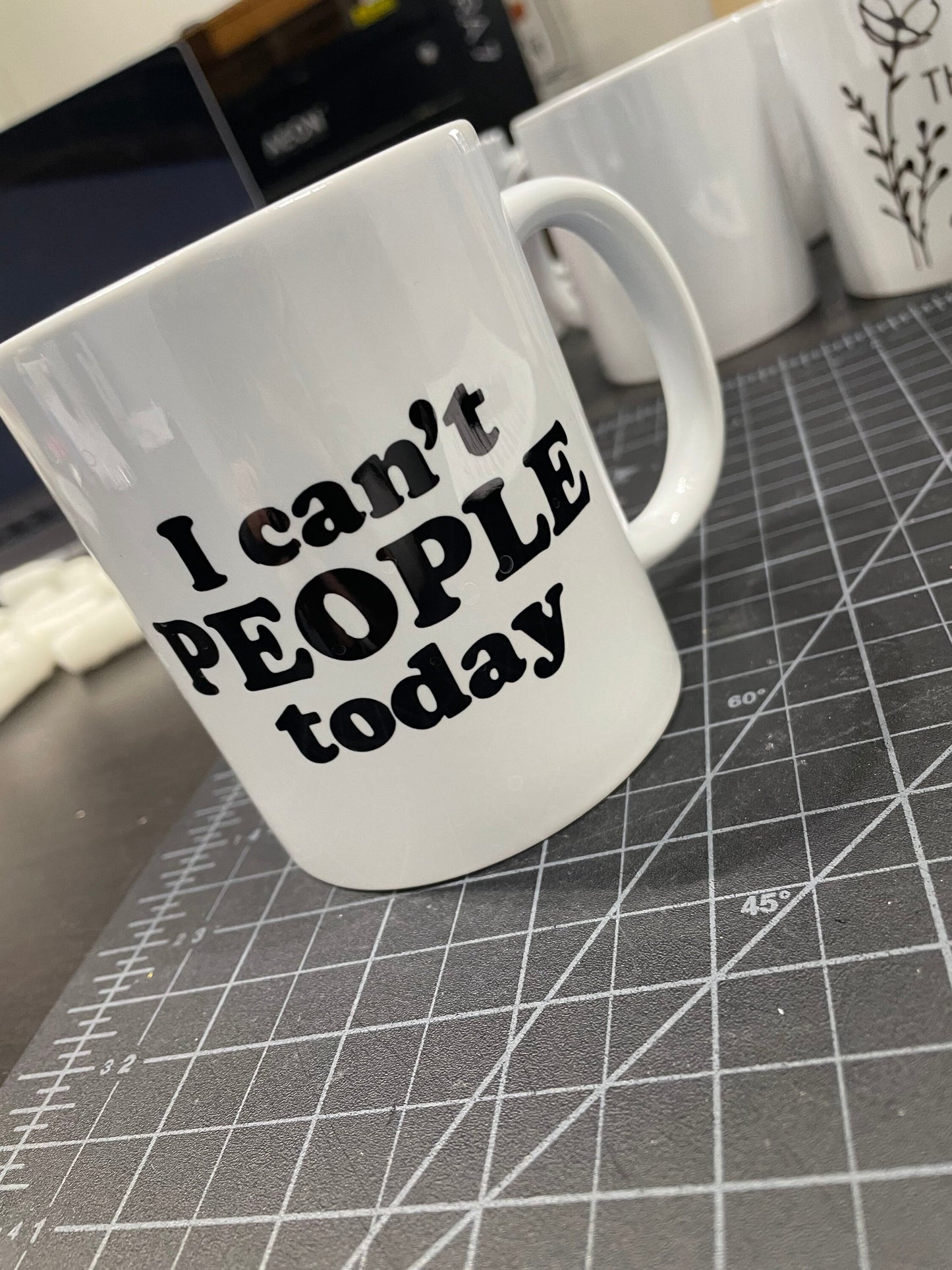 I Can’t People Today Ceramic Mug, Funny Coffee Mug, Ceramic Mug, 11 Ounce Mug, 15 Ounce Mug, Coffee Mug Personalized, Coffee Mug, Mug