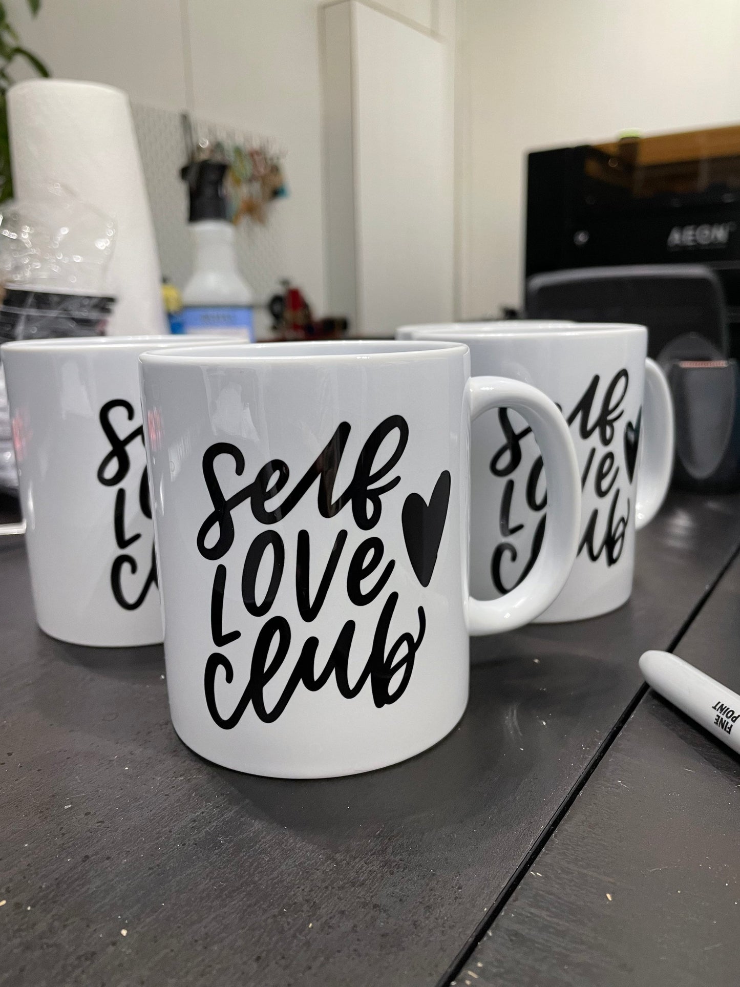 Self Love Club Ceramic Mug, Ceramic Mug, 11 Ounce Mug, 15 Ounce Mug, Coffee Mug Personalized, Coffee Mug, Mug