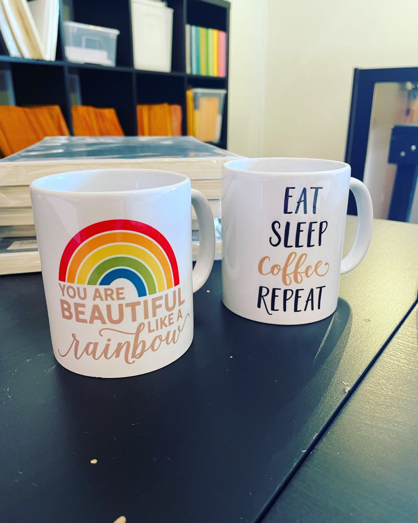 Eat Sleep Coffee Repeat Ceramic Mug, Ceramic Mug, 11 Ounce Mug, 15 Ounce Mug, Coffee Mug Personalized, Coffee Mug, Mug