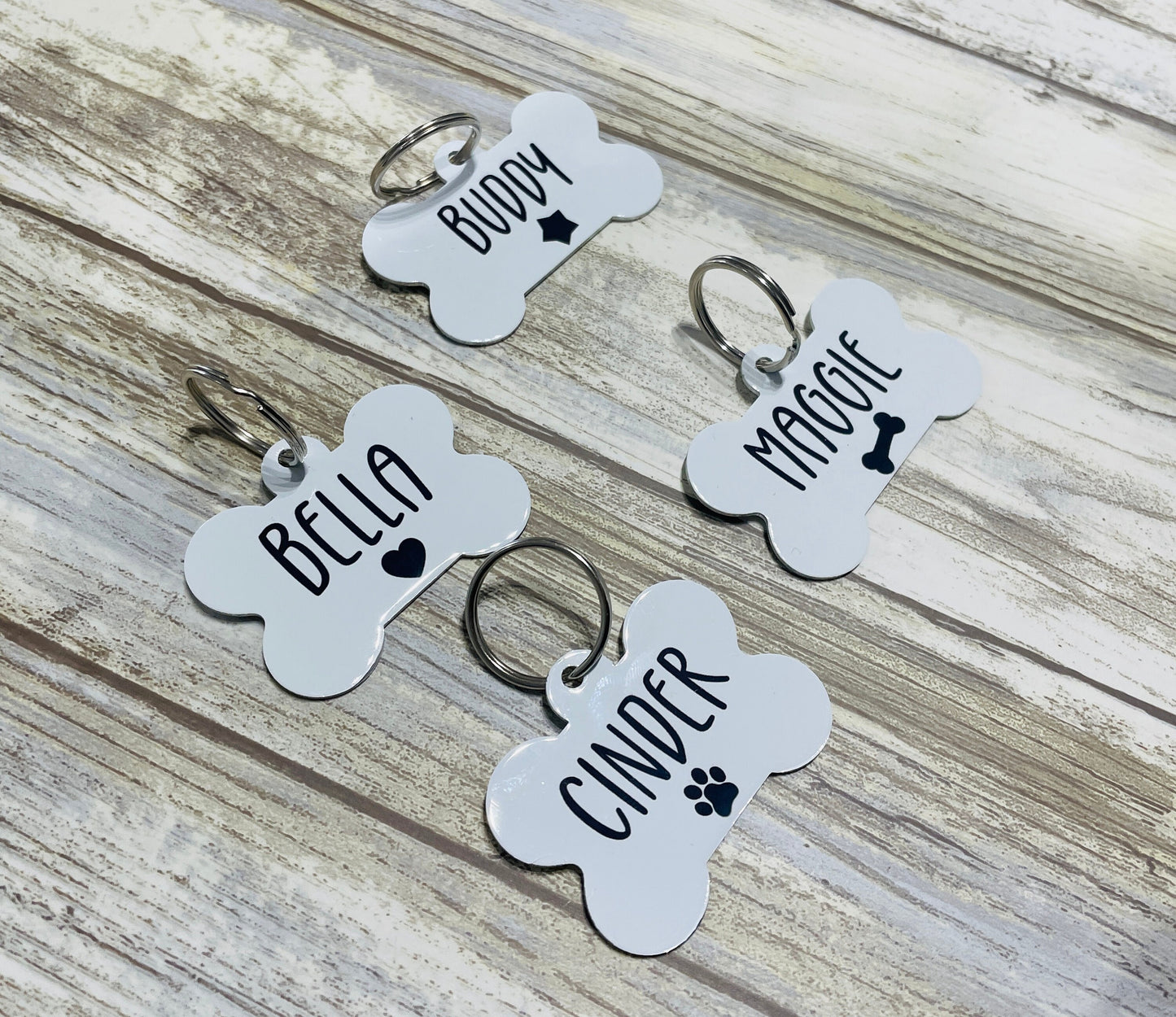 Dog Bone Tags - Dog Tag - Pet ID Tag - Personalized Dog ID Tag - Personalized Pet Jewelry