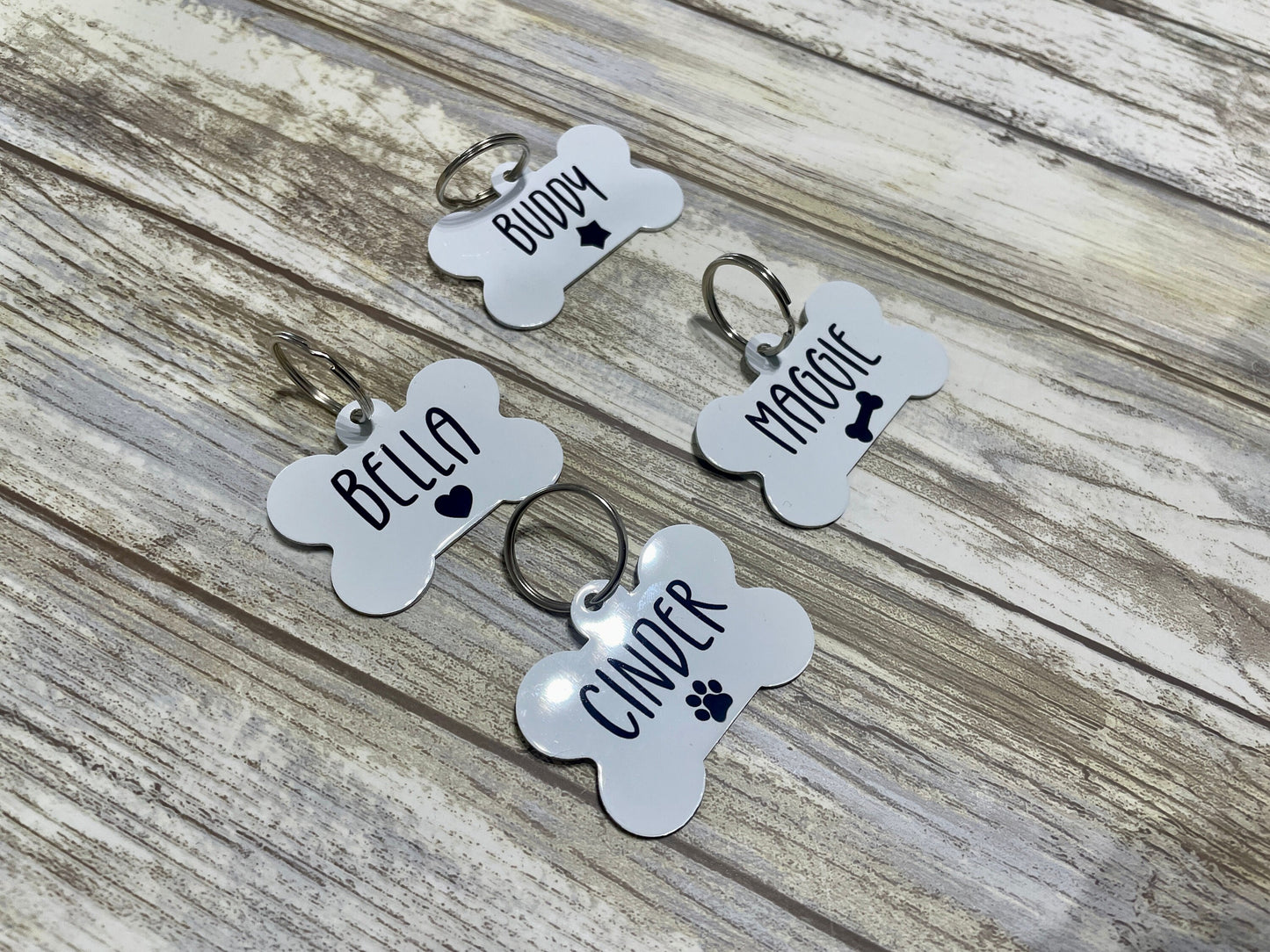 Dog Bone Tags - Dog Tag - Pet ID Tag - Personalized Dog ID Tag - Personalized Pet Jewelry