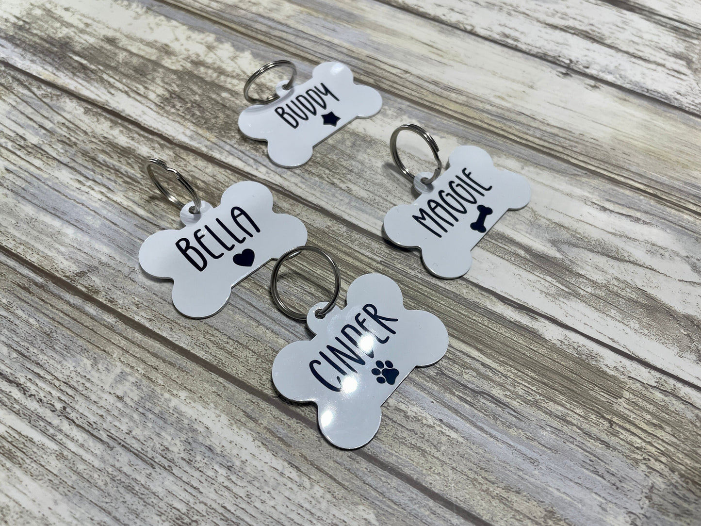 Dog Bone Tags - Dog Tag - Pet ID Tag - Personalized Dog ID Tag - Personalized Pet Jewelry