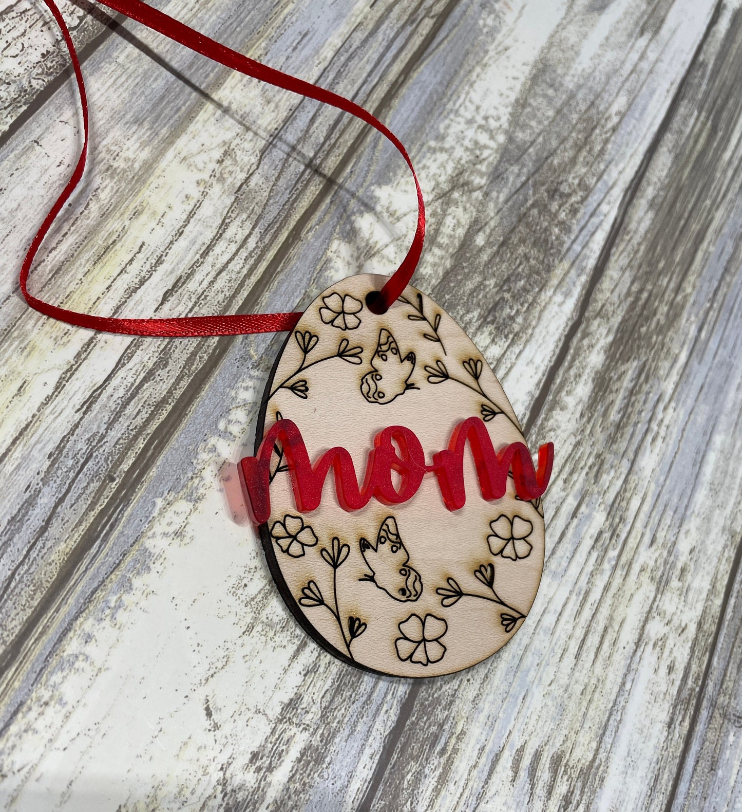 Laser Engraved Easter Tag, Easter Egg Tags, Name Tags Easter, Wood Easter Egg, Easter Basket Tags