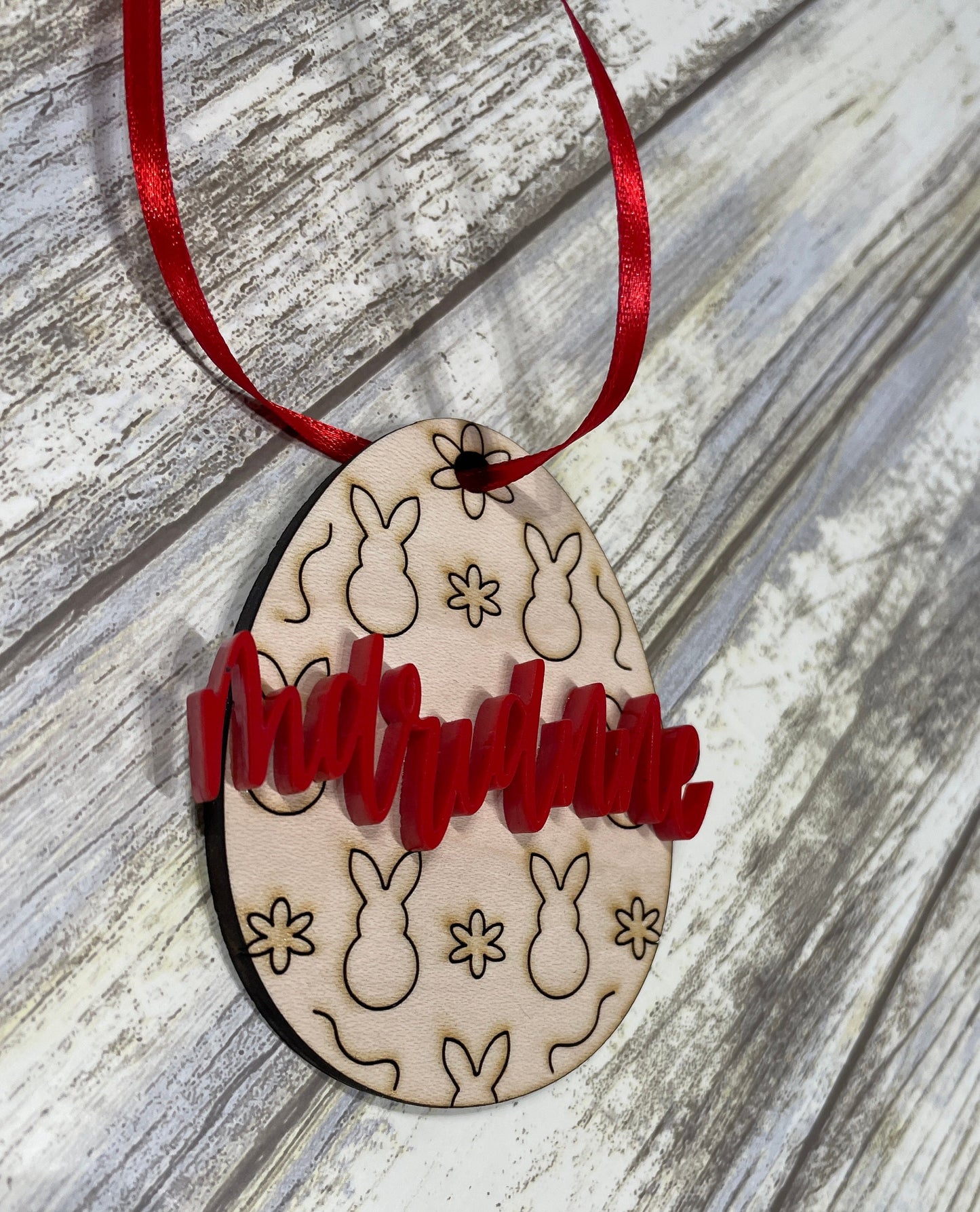 Laser Engraved Easter Tag, Easter Egg Tags, Name Tags Easter, Wood Easter Egg, Easter Basket Tags