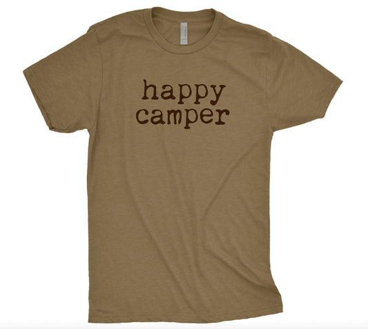 Happy Camper Camping Dad Shirt, Hiking Gift, Hiking Lover Dad Tshirt, Father's Day Tshirt