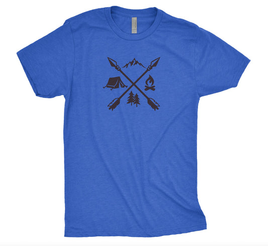 Camping Tee with Arrows, Camping Shirt, Hiking Gift, Hiking Lover Dad Tshirt, Father's Day Tshirt