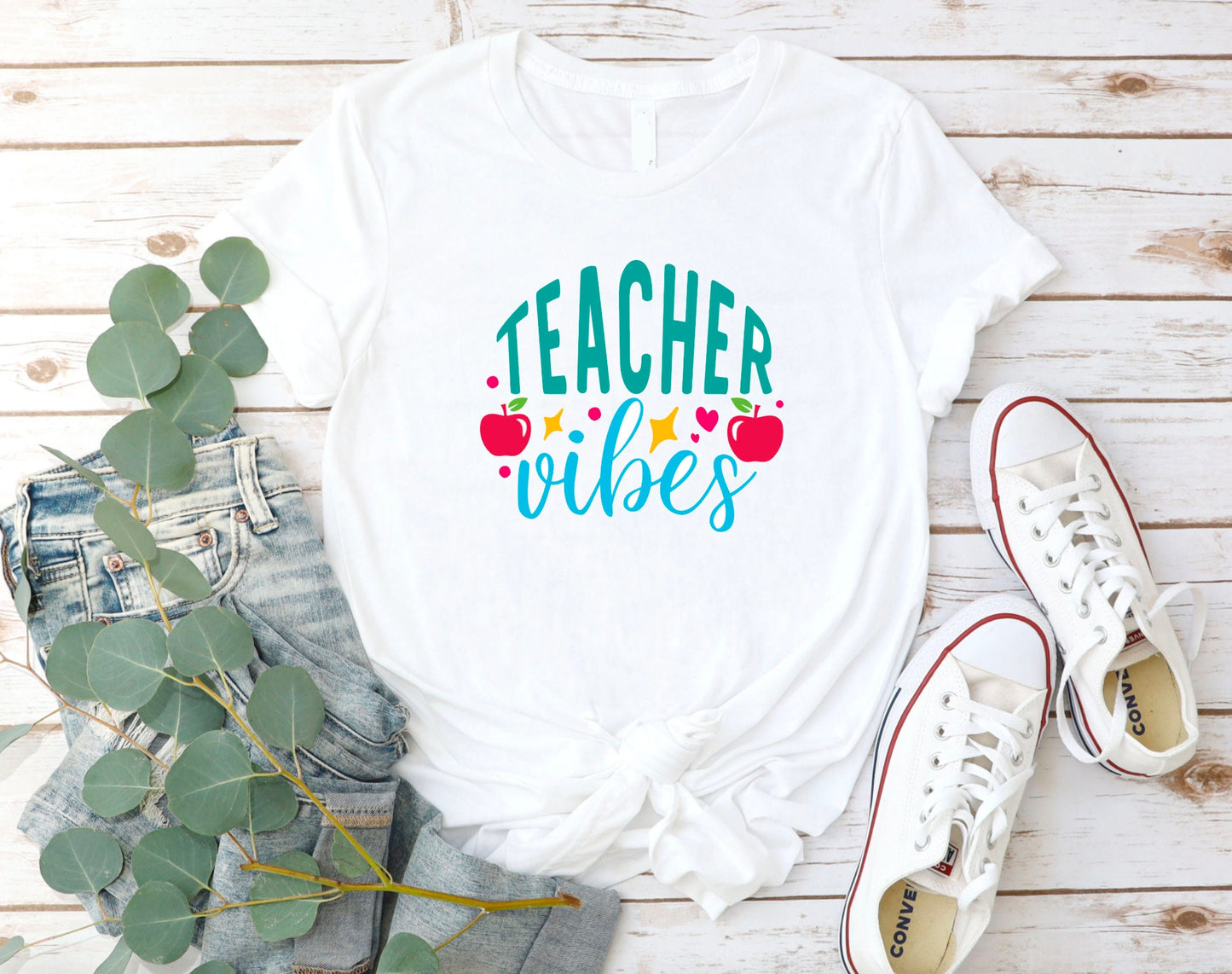 Teacher T-Shirt - Teacher Vibes Tee - Teacher T-Shirt - Back to School Tee